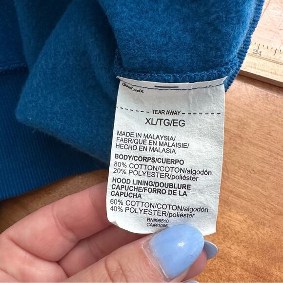 Under Armour Rival Hoodie Sweatshirt Womens Sz X LARGE XL Blue Thick Cotton - Picture 4 of 8